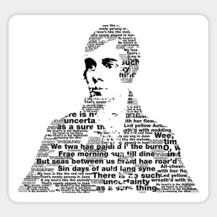 Robbie Burns word art Sticker